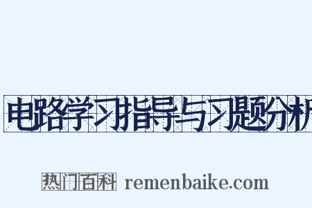 电路学习指导与习题分析是什么意思的图片